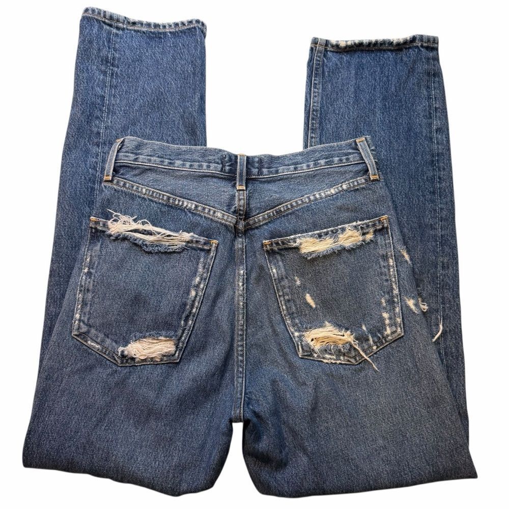 Agolde Pinch Waist High Rise 90s Loose Fit Psyche distressed straight jeans 25 - Picture 3 of 11